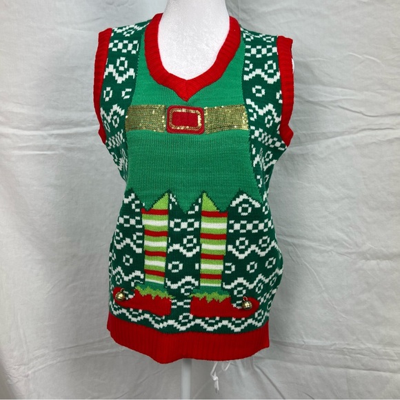 Sweaters - Christmas elf pullover v-neck sweater vest.